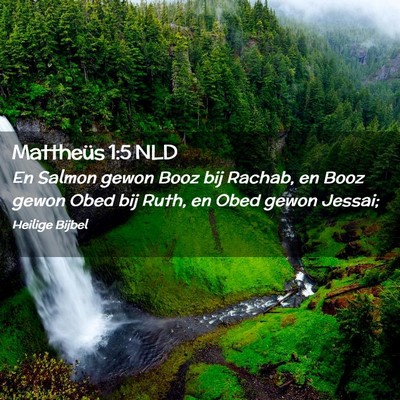 Picture 02 - Mattheüs 1:5 NLD - En Salmon gewon Booz bij Rachab, en Booz gewon - Bible Verse Picture