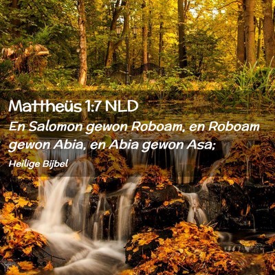 Picture 02 - Mattheüs 1:7 NLD - En Salomon gewon Roboam, en Roboam gewon Abia, en - Bible Verse Picture