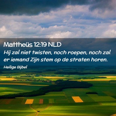 Picture 02 - Mattheüs 12:19 NLD - Hij zal niet twisten, noch roepen, noch zal er - Bible Verse Picture