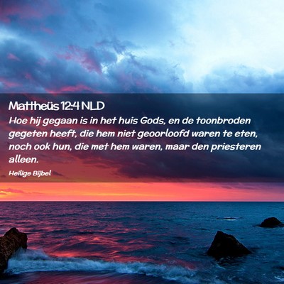 Picture 02 - Mattheüs 12:4 NLD - Hoe hij gegaan is in het huis Gods, en de - Bible Verse Picture