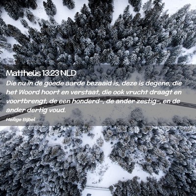 Picture 02 - Mattheüs 13:23 NLD - Die nu in de goede aarde bezaaid is, deze is - Bible Verse Picture