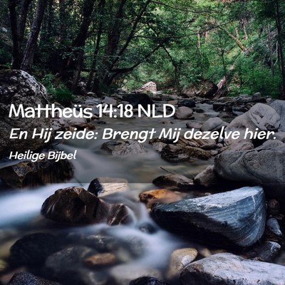 Picture 02 - Mattheüs 14:18 NLD - En Hij zeide: Brengt Mij dezelve - Bible Verse Picture