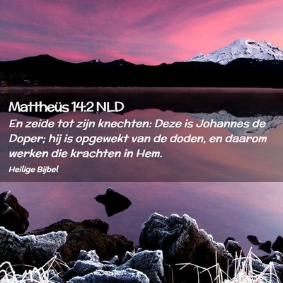 Picture 02 - Mattheüs 14:2 NLD - En zeide tot zijn knechten: Deze is Johannes de - Bible Verse Picture