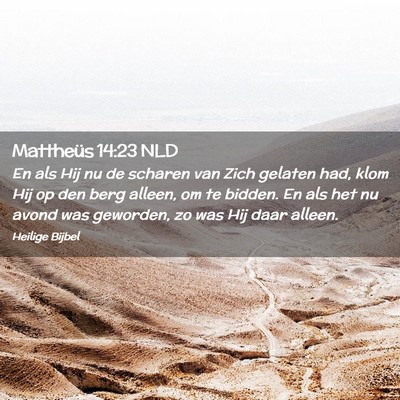 Picture 02 - Mattheüs 14:23 NLD - En als Hij nu de scharen van Zich gelaten had, - Bible Verse Picture