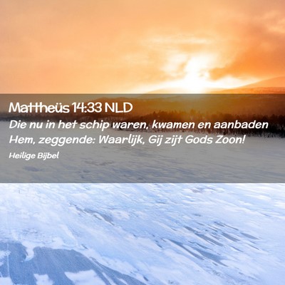 Picture 02 - Mattheüs 14:33 NLD - Die nu in het schip waren, kwamen en aanbaden - Bible Verse Picture