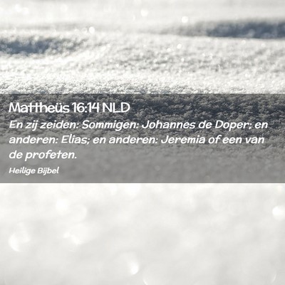 Picture 02 - Mattheüs 16:14 NLD - En zij zeiden: Sommigen: Johannes de Doper; en - Bible Verse Picture
