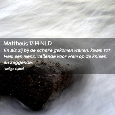 Picture 02 - Mattheüs 17:14 NLD - En als zij bij de schare gekomen waren, kwam tot - Bible Verse Picture
