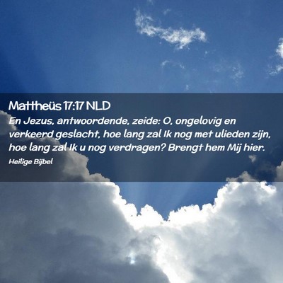 Picture 02 - Mattheüs 17:17 NLD - En Jezus, antwoordende, zeide: O, ongelovig en - Bible Verse Picture