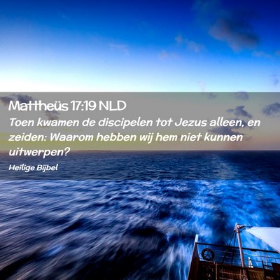 Picture 02 - Mattheüs 17:19 NLD - Toen kwamen de discipelen tot Jezus alleen, en - Bible Verse Picture