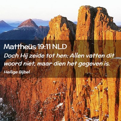 Picture 02 - Mattheüs 19:11 NLD - Doch Hij zeide tot hen: Allen vatten dit woord - Bible Verse Picture