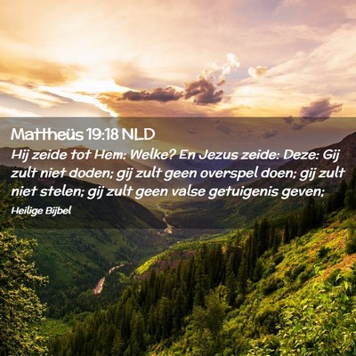 Picture 02 - Mattheüs 19:18 NLD - Hij zeide tot Hem: Welke? En Jezus zeide: Deze: - Bible Verse Picture