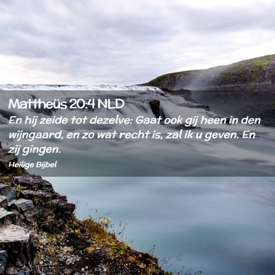 Picture 02 - Mattheüs 20:4 NLD - En hij zeide tot dezelve: Gaat ook gij heen in - Bible Verse Picture