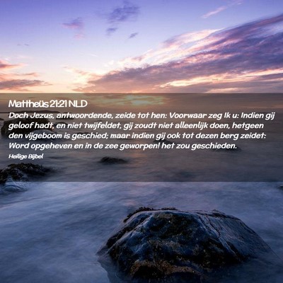 Picture 02 - Mattheüs 21:21 NLD - Doch Jezus, antwoordende, zeide tot hen: Voorwaar - Bible Verse Picture