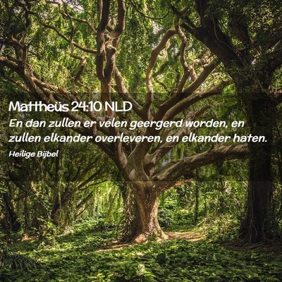 Picture 02 - Mattheüs 24:10 NLD - En dan zullen er velen geergerd worden, en zullen - Bible Verse Picture