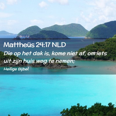 Picture 02 - Mattheüs 24:17 NLD - Die op het dak is, kome niet af, om iets uit zijn - Bible Verse Picture