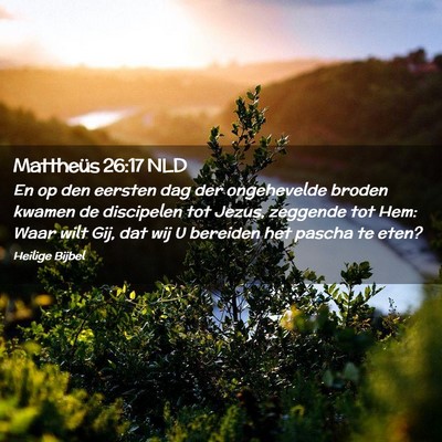 Picture 02 - Mattheüs 26:17 NLD - En op den eersten dag der ongehevelde broden - Bible Verse Picture
