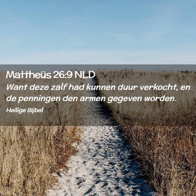 Picture 02 - Mattheüs 26:9 NLD - Want deze zalf had kunnen duur verkocht, en de - Bible Verse Picture
