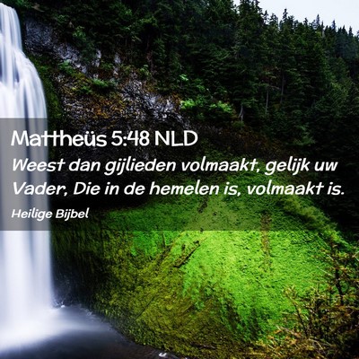 Picture 02 - Mattheüs 5:48 NLD - Weest dan gijlieden volmaakt, gelijk uw Vader, - Bible Verse Picture