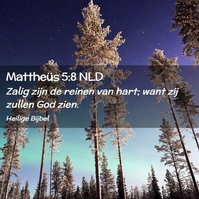 Picture 02 - Mattheüs 5:8 NLD - Zalig zijn de reinen van hart; want zij zullen - Bible Verse Picture