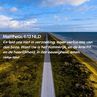 Picture 02 - Mattheüs 6:13 NLD - En leid ons niet in verzoeking, maar verlos ons - Bible Verse Picture