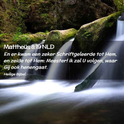 Picture 02 - Mattheüs 8:19 NLD - En er kwam een zeker Schriftgeleerde tot Hem, en - Bible Verse Picture
