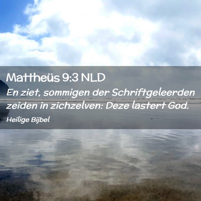 Picture 02 - Mattheüs 9:3 NLD - En ziet, sommigen der Schriftgeleerden zeiden in - Bible Verse Picture