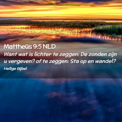 Picture 02 - Mattheüs 9:5 NLD - Want wat is lichter te zeggen: De zonden zijn u - Bible Verse Picture