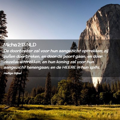 Picture 02 - Micha 2:13 NLD - De doorbreker zal voor hun aangezicht optrekken; - Bible Verse Picture