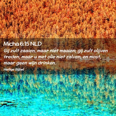 Picture 02 - Micha 6:15 NLD - Gij zult zaaien, maar niet maaien; gij zult - Bible Verse Picture