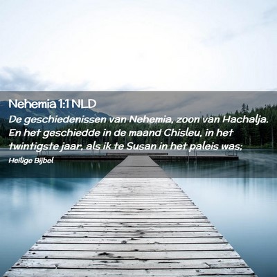Picture 02 - Nehemia 1:1 NLD - De geschiedenissen van Nehemia, zoon van - Bible Verse Picture