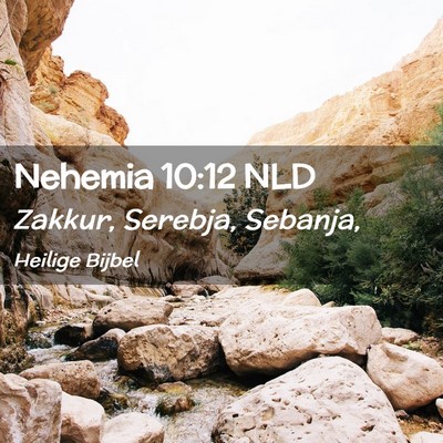 Picture 02 - Nehemia 10:12 NLD - Zakkur, Serebja, - Bible Verse Picture