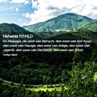 Picture 02 - Nehemia 11:5 NLD - En Maaseja, de zoon van Baruch, den zoon van - Bible Verse Picture