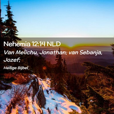 Picture 02 - Nehemia 12:14 NLD - Van Melichu, Jonathan; van Sebanja, - Bible Verse Picture