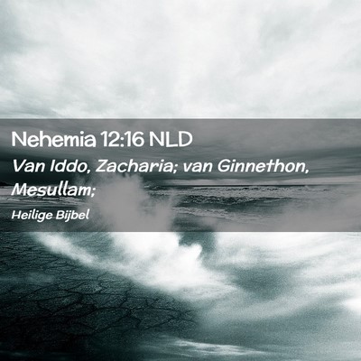 Picture 02 - Nehemia 12:16 NLD - Van Iddo, Zacharia; van Ginnethon, - Bible Verse Picture