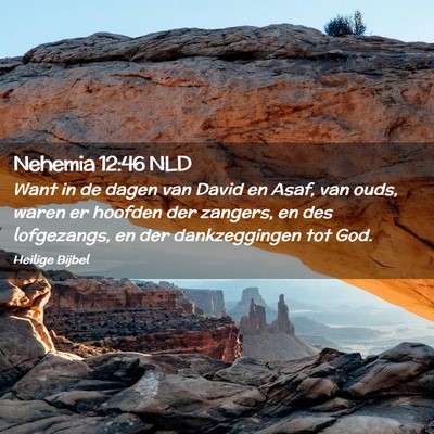 Picture 02 - Nehemia 12:46 NLD - Want in de dagen van David en Asaf, van ouds, - Bible Verse Picture