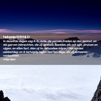 Picture 02 - Nehemia 13:15 NLD - In dezelfde dagen zag ik in Juda, die persen - Bible Verse Picture