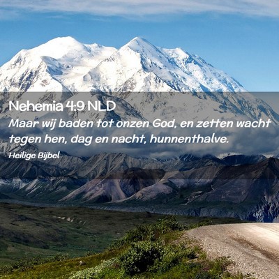 Picture 02 - Nehemia 4:9 NLD - Maar wij baden tot onzen God, en zetten wacht - Bible Verse Picture