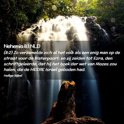 Picture 02 - Nehemia 8:1 NLD - (8:2) Zo verzamelde zich al het volk als een enig - Bible Verse Picture
