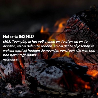 Picture 02 - Nehemia 8:12 NLD - (8:13) Toen ging al het volk henen om te eten, en - Bible Verse Picture