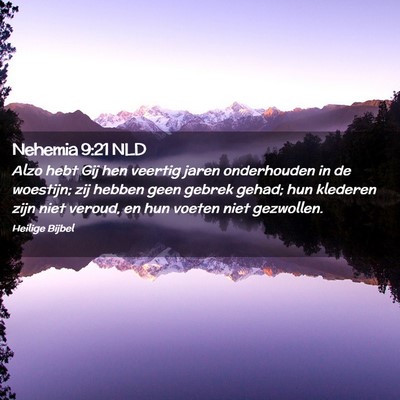 Picture 02 - Nehemia 9:21 NLD - Alzo hebt Gij hen veertig jaren onderhouden in de - Bible Verse Picture
