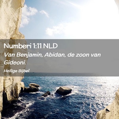 Picture 02 - Numberi 1:11 NLD - Van Benjamin, Abidan, de zoon van - Bible Verse Picture