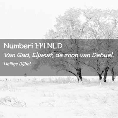 Picture 02 - Numberi 1:14 NLD - Van Gad, Eljasaf, de zoon van - Bible Verse Picture