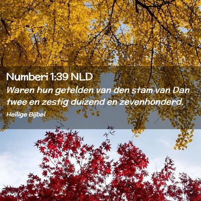 Picture 02 - Numberi 1:39 NLD - Waren hun getelden van den stam van Dan twee en - Bible Verse Picture
