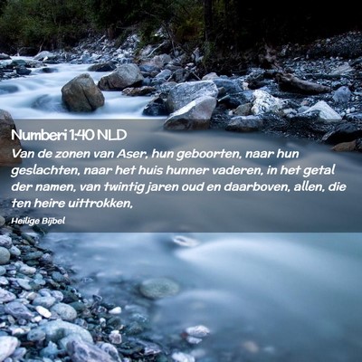 Picture 02 - Numberi 1:40 NLD - Van de zonen van Aser, hun geboorten, naar hun - Bible Verse Picture