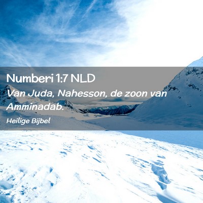 Picture 02 - Numberi 1:7 NLD - Van Juda, Nahesson, de zoon van - Bible Verse Picture