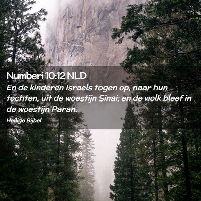 Picture 02 - Numberi 10:12 NLD - En de kinderen Israels togen op, naar hun - Bible Verse Picture