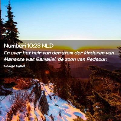 Picture 02 - Numberi 10:23 NLD - En over het heir van den stam der kinderen van - Bible Verse Picture