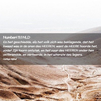 Picture 02 - Numberi 11:1 NLD - En het geschiedde, als het volk zich was - Bible Verse Picture