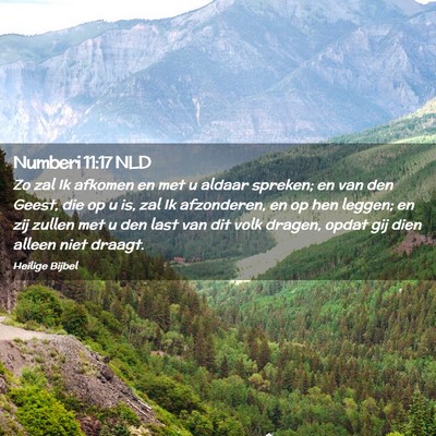 Picture 02 - Numberi 11:17 NLD - Zo zal Ik afkomen en met u aldaar spreken; en van - Bible Verse Picture