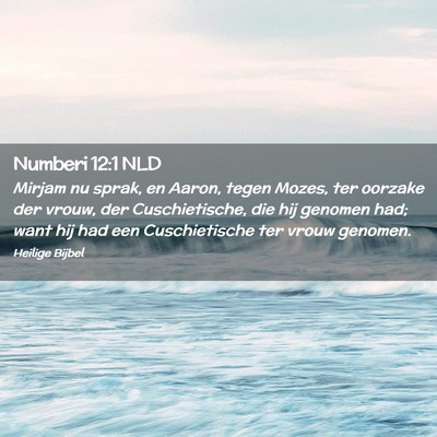 Picture 02 - Numberi 12:1 NLD - Mirjam nu sprak, en Aaron, tegen Mozes, ter - Bible Verse Picture